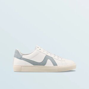 Koio Vegan 01 White sneakers with Light Blue Accent